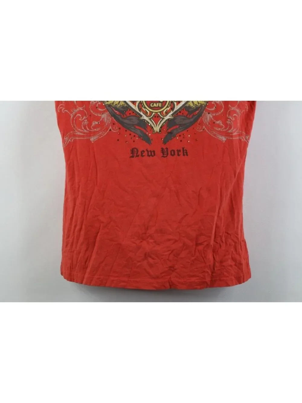 Vintage Y2K Hard Rock Cafe Womens Medium Faded Tribal Heart New York T-Shirt